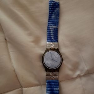 Swatch blue tie dye expandable band (needs repair)